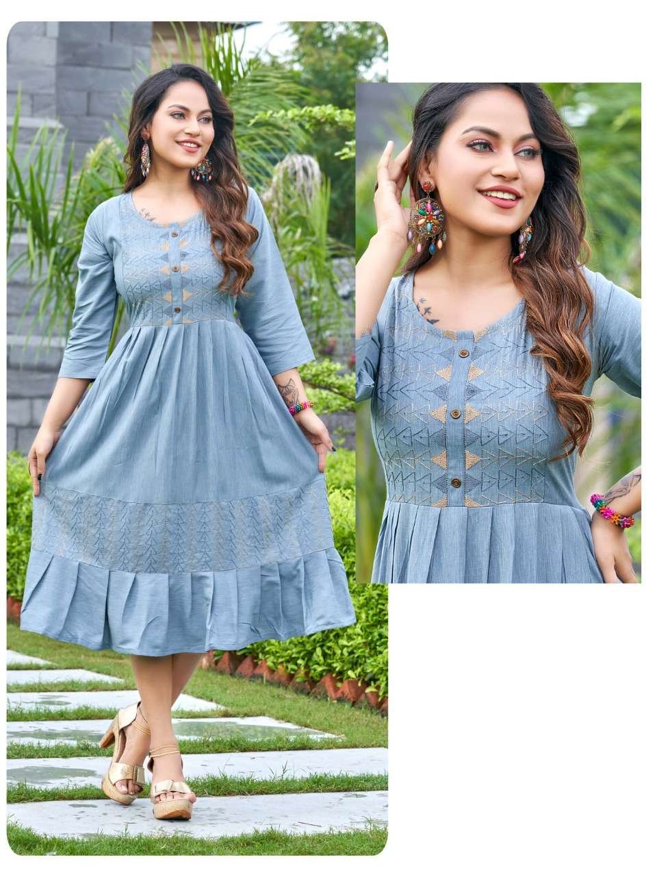 -Smylee-Gulistan- Riyon Embroidery Work Kurti-05